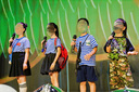 LUSON陳大豬童裝女童裙子夏季2025新款女孩泡泡裙兒童半身裙短款 曬單實(shí)拍圖