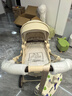 唯樂(lè )寶（welebao）輕靈嬰兒推車(chē)可坐可躺0-3歲用嬰兒車(chē)輕便折疊高景觀(guān)寶寶手推車(chē) 三代沙茶棕（皮蓬+睡板+遮陽(yáng)罩+包） 曬單實(shí)拍圖