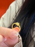 中國黃金（CHINA GOLD）足金小方糖戒指女素圈活口黃金指環(huán)新年實(shí)用生日禮物送女友老婆 足金幾何戒指 約2.8g 曬單實(shí)拍圖