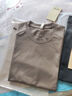 古先森225G重磅復古短袖t恤男2025夏季新款純色打底衫寬松圓領(lǐng)半袖體恤 咖啡色 L 【130-145斤】 曬單實(shí)拍圖