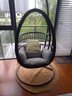 網(wǎng)紅雙人太空艙吊籃庭院戶(hù)外藤編吊椅家用搖搖椅懶人陽(yáng)臺藤椅吊床 仿木紋 太空艙扭邊單人單桿+椅子 曬單實(shí)拍圖
