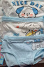 浪莎（LangSha）兒童內(nèi)褲女童內(nèi)褲5A抑菌少女發(fā)育期三角短褲4條裝  藍(lán)色小狗 160  曬單實(shí)拍圖
