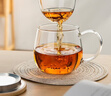 TEAHUE茶杯玻璃泡茶杯茶水分離綠茶杯耐熱加厚帶過濾男女辦公茶道水杯子 曬單實(shí)拍圖