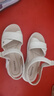 天美意一字帶涼鞋商場(chǎng)同款時(shí)尚平底時(shí)尚女鞋新款 米白 36 曬單實(shí)拍圖