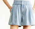 森馬（Semir）牛仔褲女寬松短褲chic百搭2025夏季高腰A字褲甜酷風(fēng)109325122001 曬單實(shí)拍圖