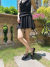 妙麗（Millies）品牌包頭拖鞋女士坡跟真皮一腳蹬外穿女鞋2025夏季新款百搭涼拖鞋 黑色 40 (250mm)  標(biāo)準(zhǔn)碼 曬單實(shí)拍圖