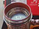 EATKMGB輕奢品牌保溫杯百福杯手柄辦公杯紫砂內膽泡茶杯專(zhuān)用 紅色木紋手柄杯+禮盒濾網(wǎng) 曬單實(shí)拍圖