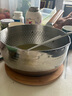 三四鋼雪平鍋316L不銹鋼22cm日式奶鍋帶蒸籠食品級(jí)加厚無(wú)涂層煮面 38123 曬單實(shí)拍圖
