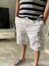 班尼路 BALENO S&K系列白色短褲男夏季薄款潮牌男士外穿五分中褲休閑褲子男夏款 白色 L 碼 建議100斤-120斤 曬單實拍圖