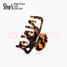 She's茜子輕簡(jiǎn)復古醋酸板材抓夾玳瑁色鯊魚(yú)夾時(shí)尚發(fā)飾生日禮物送女友 曬單實(shí)拍圖