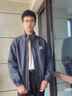 AJND美式潮牌外套男款秋冬季加絨大碼寬松立領(lǐng)棒球服休閑百搭?yuàn)A克衫 黑色-春秋款（NE01） 2XL （推薦體重130-145斤） 曬單實(shí)拍圖
