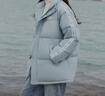 雪中飛冬季新款女士短款潮酷立領(lǐng)寬松運動(dòng)時(shí)尚羽絨服保暖百搭 冰雪藍|5203 L /170/92A 尺碼偏大建議選小一碼 曬單實(shí)拍圖