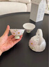 貝柚有田燒手繪提梁壺功夫茶具套裝一壺兩杯送禮茶具禮盒裝 暢飲-紫韻幽芳-曲尤提梁一壺兩杯 曬單實(shí)拍圖