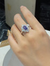 HKHL 925銀坦桑藍色寶石戒指女款戒子指環(huán)高級感紀念日生日禮物送女友 港度14-16號（適合美碼7#） 曬單實(shí)拍圖