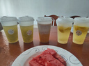 特美居奶茶杯一次性飲料杯500ml*20套 塑料咖啡杯帶蓋果汁杯子帶吸管 曬單實(shí)拍圖