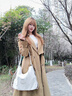 CharisKitty包包女款2025年腋下包輕奢單肩斜挎包七夕情人節(jié)禮物送女友 米白色 曬單實拍圖