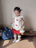 迪士尼寶寶嬰兒衣服女童寶寶夏裝短袖兩件套裝洋氣幼兒分體夏季薄款一歲夏天 紅色 90 建議80-90cm1歲半-2歲cm 曬單實(shí)拍圖