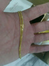致末（ZHIMO）999足銀肖邦鏈銀項(xiàng)鏈金色無(wú)吊墜長(zhǎng)款毛衣鏈女鎖骨鏈銀鏈素鏈子 1.5MM金色-45CM 曬單實(shí)拍圖