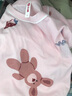 芬騰2025新款女士睡裙夏季薄款短袖純棉大碼可愛睡衣連衣裙 粉色 XL 曬單實拍圖
