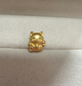 周六福3D硬金足金黃金轉運珠男女款招財貓定價A1610417 約0.7g七夕禮物 曬單實拍圖