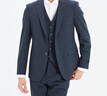利郎青年商務(wù)男裝【商場同款】西服套裝男雙色條紋正裝三件套Q5CXF01 深藍 180A 曬單實拍圖