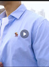 ABERCROMBIE & FITCH【爆款府綢】男裝25春夏美式經(jīng)典小麋鹿通勤長袖襯衫KI125-5255 白色條紋 M (180/100A) 曬單實(shí)拍圖