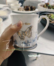 大英博物館水杯蝴蝶復古骨瓷杯馬克杯咖啡杯子送女生送閨蜜生日新年禮物 蝴蝶復古骨瓷杯 350ml 1只 曬單實(shí)拍圖