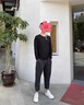 CEO雅戈爾春秋季休閑含桑蠶絲男圓領(lǐng)長袖t恤中青年簡約男裝純色體恤 湖蘭 M 170 曬單實拍圖