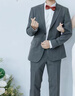 利郎西服套裝男條紋西裝三件套商務(wù)男士正裝秋季2025新郎結(jié)婚西裝 中灰（24QXF031SA） 合體版 175A 曬單實拍圖