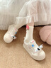 TTKJ厚底增高大頭鞋女可愛(ài)香腸小狗鞋花百搭運動(dòng)板鞋帆布休閑小白鞋子 曬單實(shí)拍圖