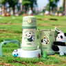 膳魔師（THERMOS）兒童保溫杯禮盒帶杯套把手吸管杯學(xué)飲杯316L不銹鋼幼兒學(xué)生杯TCKC 曬單實(shí)拍圖