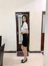 匆蒙春夏長袖白色襯衫女職業(yè)裝日常通勤V領(lǐng)免燙透氣商務(wù)面試工服修身 曬單實拍圖
