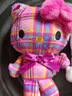 三麗鷗（SANRIO） 玫紅色格子HelloKitty掛件 毛絨玩具七夕情人節(jié)禮物送女生 曬單實拍圖