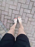 貞喜氣夏季新款博肯平底拖鞋女鞋外穿舒適一字皮帶扣軟底款涼拖鞋沙灘鞋 杏色 36 -3cm 曬單實(shí)拍圖