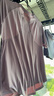 百思絨馬拉松跑步套裝夏季速干健身訓練服女短袖 藕紫上衣+灰咖紫短褲 L 曬單實(shí)拍圖