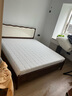 惠尋 京東自有品牌 美式波浪雙人床1.8米x2米實(shí)木床新中式床1.5米家具 床+T333全拆-20cm椰棕床墊 【胡桃色】1.8米x2米(框架結構) 曬單實(shí)拍圖