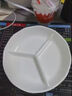瓷然優(yōu)品減脂肥三格上班族飯盒家用分格學(xué)生飯盒白陶瓷微波爐帶蓋飯碗便攜 8英寸花邊平分深碗-白瓷 無(wú)規格 曬單實(shí)拍圖