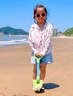 蕉下（beneunder）兒童防曬衣防曬服外套男女童涼感透氣速干防曬AL11124桃桃精靈130 曬單實(shí)拍圖