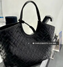 CHARLES&KEITH復(fù)古編織大容量托特包腋下包生日禮物七夕禮物CK2-30701583 Noir黑色 L 曬單實(shí)拍圖