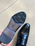 SATON DANIEL【高端手工內(nèi)縫線】樂福鞋男商務(wù)休閑皮鞋真皮英倫方頭套腳一腳蹬 黑色 41 曬單實(shí)拍圖