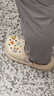 名創(chuàng)優(yōu)品（MINISO）洞洞鞋男女夏季外穿涼鞋防滑厚底踩屎感包頭涼拖鞋 卡其+海洋星星 曬單實(shí)拍圖