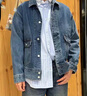 Levi's李維斯匠心丹寧日本面料男士美式復古vintage寬松牛仔夾克 水洗藍 A7150-0004 L 曬單實(shí)拍圖