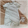 巴厘小豬新生兒嬰兒衣服夏季新款初生兒短袖薄款哈衣爬爬服夏天寶寶連體衣 新黛藍 73cm 曬單實拍圖