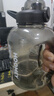 親愛(ài)的噸桶運動(dòng)健身水壺大肚杯頓噸杯吸管大容量水杯 玄鐵黑（贈茶倉吸管杯刷）1800ml 曬單實(shí)拍圖