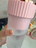 新款榨汁機便攜式充電小型家用果汁杯多功能迷你果汁機榨汁杯 B8櫻花粉（6刀片） 曬單實拍圖