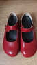 潮韻月復古瑪麗珍圓頭單鞋內增高學(xué)生娃娃鞋女休閑可愛(ài) 紅色 40 曬單實(shí)拍圖