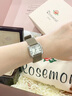 Rosemont瑞士品牌復(fù)古小眾設(shè)計(jì)感簡(jiǎn)約羅馬數(shù)字方形石英手表女七夕送禮 銀色表盤-大象灰 曬單實(shí)拍圖