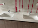 漢斯格雅（Hansgrohe）陶瓷臺盆洗手洗臉衛(wèi)生間面盆臺盆龍頭組套 長方陶瓷臺下盆+71303007 曬單實拍圖