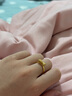 花有心柿在逃公主金色蝴蝶結(jié)鈦鋼戒指女小眾設(shè)計(jì)素圈戒指輕奢高級(jí)感食指環(huán) 金色蝴蝶結(jié)戒指-鈦鋼 7號(hào)（建議100-120斤選） 曬單實(shí)拍圖