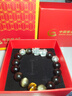 中國黃金（CHINA GOLD）999足銀貔貅手鏈男潮酷黑瑪瑙手串實(shí)用父親節(jié)生日禮物送男友爸爸 D款*12MM金曜石貔貅手串【品牌禮盒】 曬單實(shí)拍圖